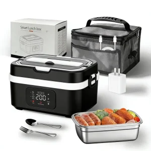Portable Electric Lunch Box with 15000mAh Battery Fast Heating Electric Heated Lunch Box with Timer for Outdoor Office Use