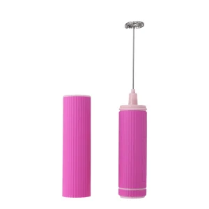 Portable Electric Milk Coffee Frother with Cover Drink Mixer