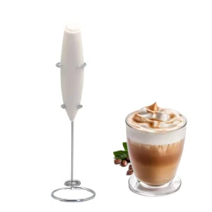 Portable Electric Milk Frother with Stand Battery Operated