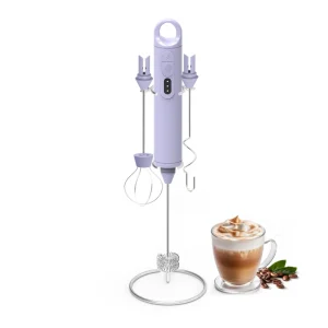 Portable Electric Mini Milk Frother Handheld Coffee Battery Kitchen Stainless Steel Machine Egg Beater Blender Mixer 3 Whisk