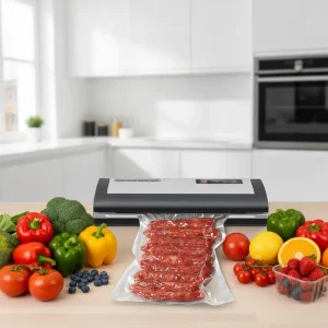 Portable Electric Plastic Kitchen Food Vacuum Sealer Automatic Compact Design High Efficiency Household Garage Use Class Energy