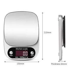 Portable Electronic Digital Kitchen Scale Food Diet Household Balance Weight Scale LED Display Cooking Mini Measure Tool