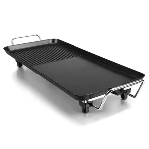 Portable Electronic Electric Grill Griddle with Non stick Marble Cooking Pan for Kitchen BBQ Barbeque Cooking