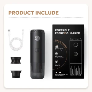 Portable Espresso Maker 19Bar Battery Powered Wireless Heating Automatic Coffee Machine Outdoor Travel Capsule Compatible
