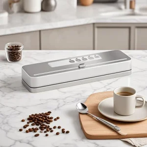 Portable Food Vacuum Sealer Machine 65kPa Powerful Suction Household Vacuum Food Sealer