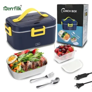 Portable Food Warmer Container Heated Lunch Box 110V 220V 12V 24V 75W Electric Lunch Box for Car Truck Home Office