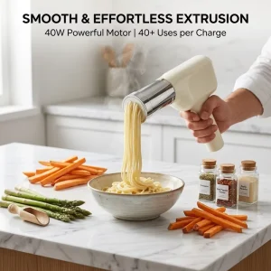 Portable Fresh Ramen Pasta Maker Machine Electric Rechargeable Noodle Machine for Home and Outdoor Camping