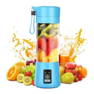 Portable Fruit Juicer Ice Smoothie 6 Blade Mini Home USB Rechargeable Portable Blender