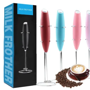 Portable Hand Held Electric Coffee and Milk Frother Stainless Steel Eco Friendly Ball Shape