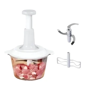 Portable Hand Held Grinder Factory Magic Shredder Garlic Herb Vegetable Meat Blender Food Chopper Manual ABS Stainless