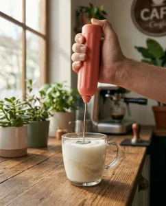 Portable Handheld Electric Milk Frother & Egg Beater with Battery for Coffee and Household Use