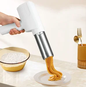 Portable Handheld Electric Pasta Maker Stainless Steel Noodle Maker Machine Cordless Pasta Machine for Kitchen