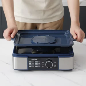 Portable Heat-resistant Easy-to-clean Kitchen Use 1500W 1-3 Layers Stainless Steel BPA-Free Plastic Digital