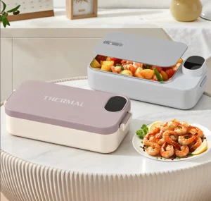 Portable Heated Lunch Box 304 Stainless Steel Container USB Powered No Water Added Design for Office Car and Travel Meal Warming