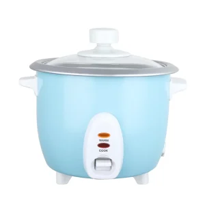 Portable Home Appliance Drum Shape 1.8L Small Capacity Electric Rice Cooker with Glass Lid