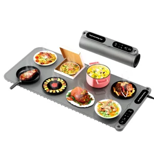 Portable Hot Plate XL Size Warmer With 7 Temperature Levels Foldable Heating Mat Storage Solution for Meals Food Warming Tray