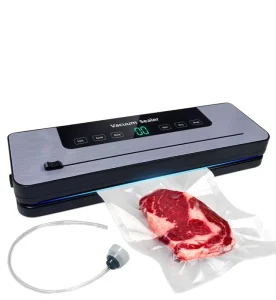 Portable Household Food Storage Vacuum Sealer Machine Durable Embossed Plastic Bags Sealing Handheld Battery