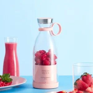 Portable Household Fruit Vegetable Juicer Cup Rechargeable 150W Four Blades Plastic Housing Custom Small Size High Speed