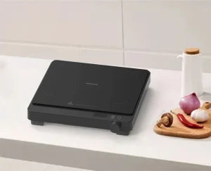 Portable Induction Cooktop Hot Plate 2000W Glass Housing Energy Efficient LCD Touch Display 10 Temperature Levels