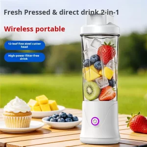 Portable Juicer Blender 450mL Capacity Stainless Steel Blades USB Charging 3.7V Leak Proof Eco Friendly for Car Hotel Use