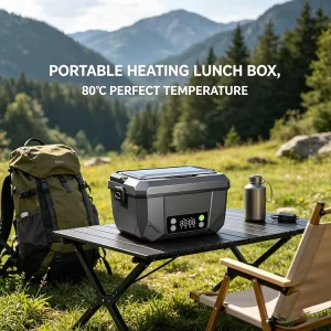 Portable Lunch Bento Box Electric Smart Self Heating Food Warmer Wireless Heated Lunch Box for on the Go Without Adapter