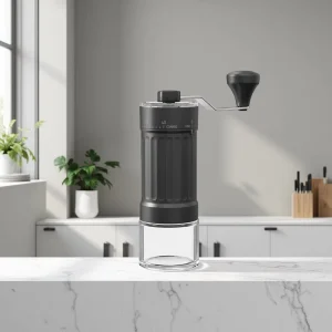 Portable Manual Coffee Grinder with Blade and Ceramic Burr Adjustable Settings 30g Capacity Hotel Use