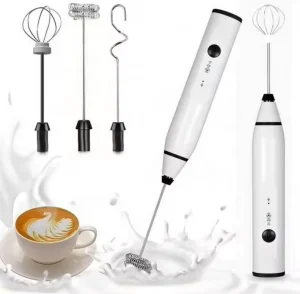 Portable Milk Frother Handheld Battery Operated Electric Whisk Beater Foam Maker for Coffee Latte Cappuccino