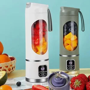 Portable Mini 6 Blades 1500mAh USB PP Material Temperature Display Outdoor Travel Fruit Juicer Household Use