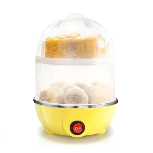 Portable Mini Electric Egg Cooker Household Kitchen Appliance with Automatic Boiling Feature Plastic Housing Egg Steamer