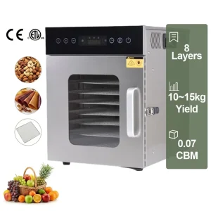 Portable Mini Food Dehydrator 8/12 Trays Compact for Kitchen Use