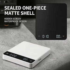 Portable Mini Small Digital Electronic White Household Coffee Scale for Kitchen Food Weighing and Coffee Bean Measuring