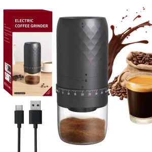Portable Mini Type C Rechargeable Espresso Grinder Electric Coffee Manual Grinder for Beans