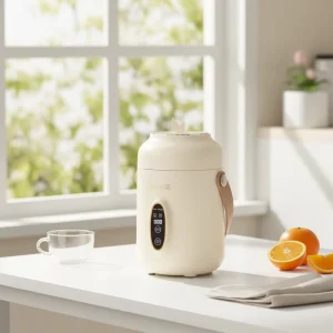 Portable Multi Function Electric Rice Cooker with Keep Warm and Digital Timer up to 1L Capacity for Household Outdoor and Hotel Use