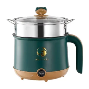 Portable Multi functional Mini Cooking Hot Pot Noodle Cooker Electric Pot with Steamer Rice Cooker