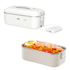 Portable Multifunctional Car Home Type C Charging Electric 1L 304 Stainless Steel Heating Lunch Box