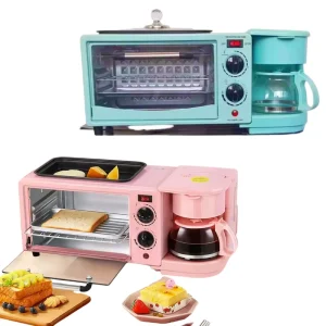 Portable Multifunctional Cookware Sets Household 3 in 1 Breakfast Maker Fry Pan Coffee Machine Toaster Egg Cake Maker