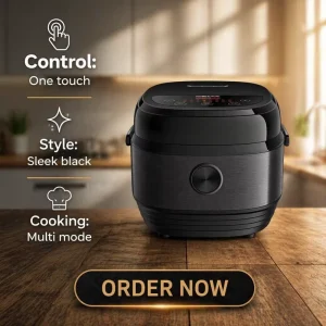Portable Multifunctional Electric Rice Cooker 3-Liter 5L Touch Screen LCD Display Stainless Steel Non stick Inner Pot Steaming