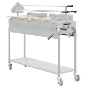 Portable Outdoor Grill Energy Saving BBQ Rotisserie with Motor Chain Drive Rotating Charcoal Barbecue Grills