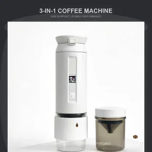 Portable Plastic Fully Automatic Coffee Machine with Battery and USB Power Hot/Cold Water Modes for Flexible Brewing