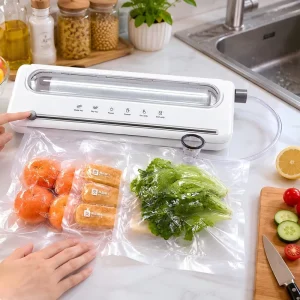 Portable Rechargeable Vacuum Sealer for Camping and RV Travel Compact Food Storage Machine with Vacuum Bag Organizer