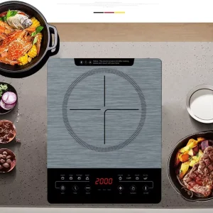 Portable Single Induction Cooktop Countertop Burner Hot Plate with Fast Heating Mode 10 Temperature Settings up to 450F Black
