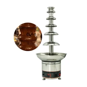 Portable Stainless Steel Commercial 6 Layer Chocolate Fondue Tower & Fountain Machine
