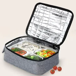Portable Stainless Steel Electric Lunch Box Food Warmer