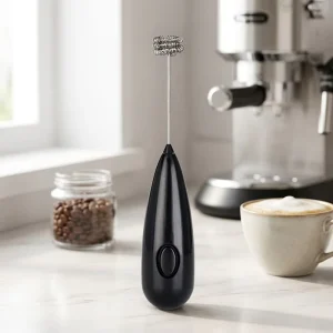 Portable Stainless Steel Electric Milk Frother Battery Powered Milk Foam Maker