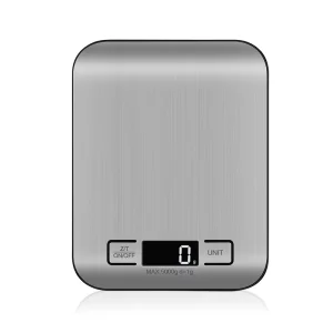 Portable Stainless Steel Electronic Kitchen Scale LCD Digital Food Weighing Machine Battery for Weight Measuring