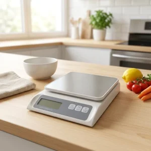 Portable Stainless Steel Electronic Kitchen Scale with Digital Display and AAA Battery