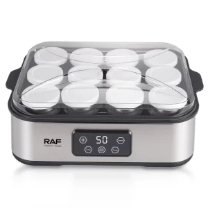 Portable Stainless Steel Greek Yogurt Maker Electric Household 12 Glass Jars