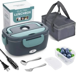 Portable Stainless Steel Insulated Bento Box Electric Lunch Container for Household or Car Use