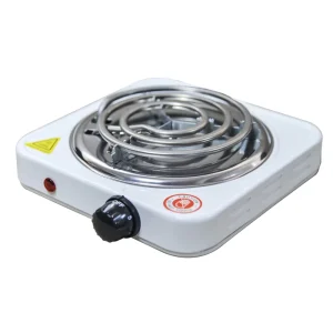 Portable Stainless Steel Single Electric Burner Hot Plate with Coil Heating for RV and Household Use