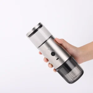Portable USB Lithium Battery Powered Stainless Steel Burr Coffee Grinder with 100g Capacity for Outdoor Household Use